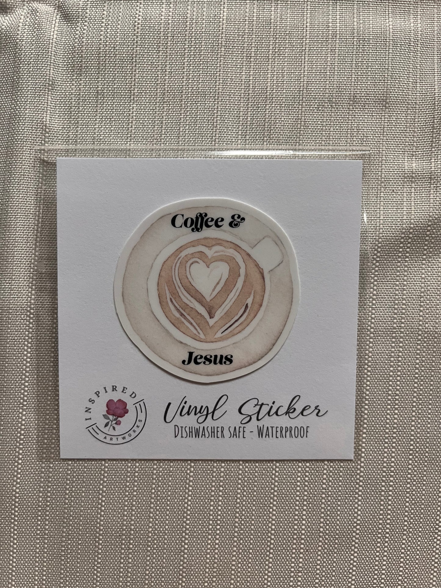 Coffee & Jesus Vinyl Sticker