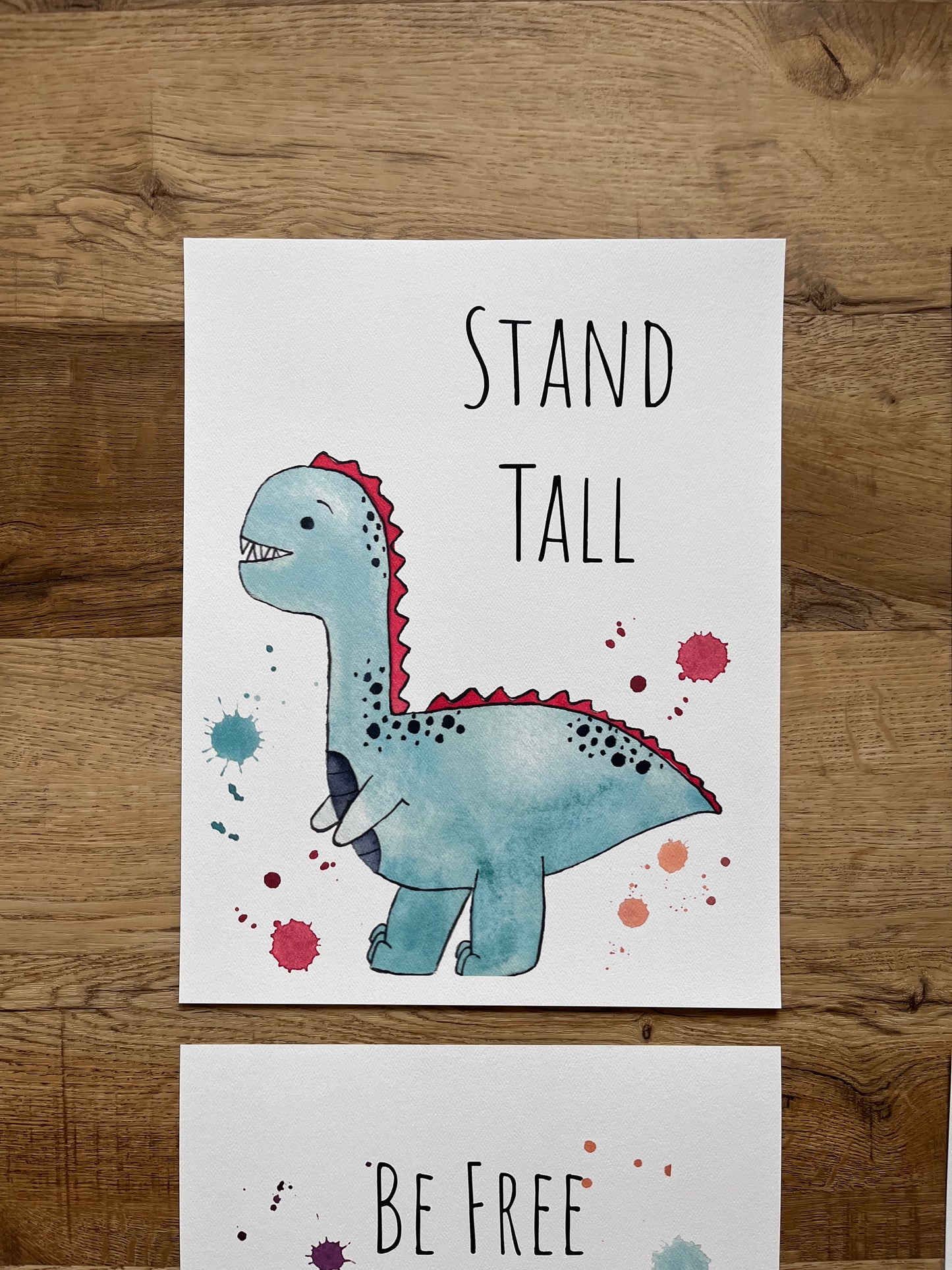 Stand Tall Blue Dino Print