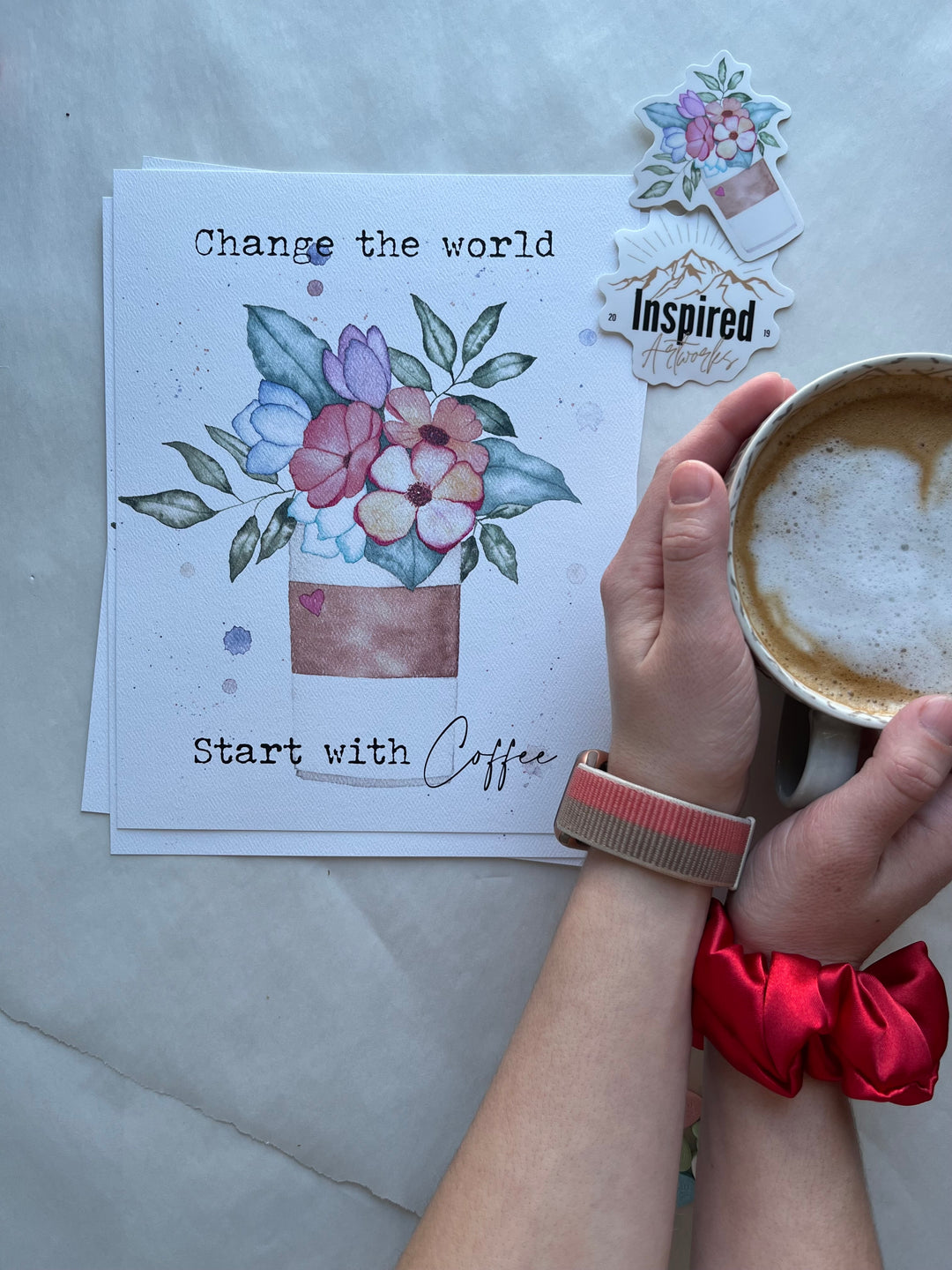 Change the world Coffee Art Print